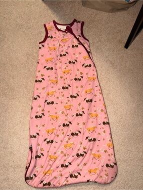 Larkspur Pink Horse Print Sleep Sack